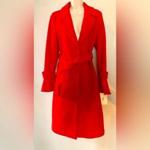 Joie Red Wool Coat - Midi - Peacoat